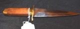 Fantasy Dagger, 12 inch, double brass handguard and end cap,