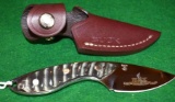 Custom Buck Model 196, Ltd Ed 59/165 Buck Collector Club, Buffalo Horn Handle, Fixed Blade Full Tang