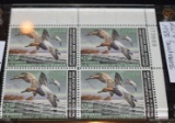 RW-49 1982-83 Canvasbacks; U.S. Dept of Interior Migratory Bird Hunting Plate Block of 4