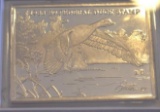 1 Oz Solid GOLD Medallion, Ex Edition, 1988-89 Federal Duck Stamp Litho, Custom Framed