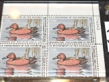 RW-52 1985-86 US Migratory Bird Hunting Plate Block of 4 Cinnamon Teal By Gerald Mobley, Mint, NH