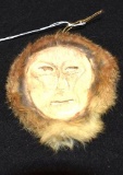 Eskimo Mask with Fur Trim, By Mark Brown , Nome, AK 5.5 in x 4.5 in