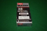 CCI Blazer .38 Special, 158 grain, centerfire, 50 per box