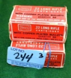 Vintage Sears .22 Long Rifle Ammo Copper plated boxes of 50