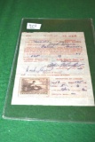 Vintage 1939 Migratory Bird Hunting Stamp on original license for S Dakota