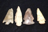 4 Specimans Arrowheads/ Artifacts 2 inches