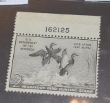RW-18 1951-52 Gadwall Ducks, MIgratory Bird Hunting Stamp, $2 Issue Artist: Maynard Reese
