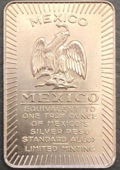 Equivalent to One Troy Ounce of Mexico's Silver Peso Standard Alloy Limited Minting