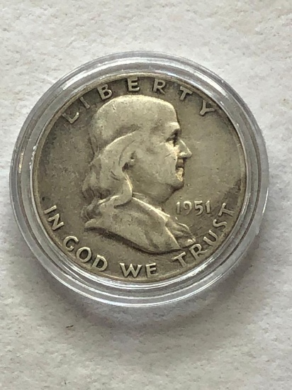 1951 Benjamin Franklin Half Dollar