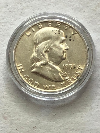 1951D Benjamin Franklin Half Dollar
