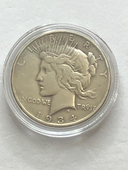 1934D Silver Peace Dollar