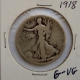 1918 Walking Liberty silver half dollar