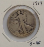 1919 Walking Liberty silver half dollar