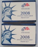 2 - 2008 US Mint Proof sets