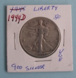 1944 D Walking Liberty half dollar