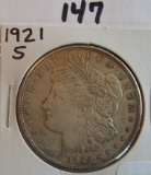 1921-S Morgan silver dollar