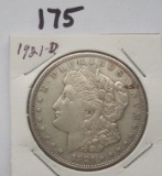 1921-D Morgan silver dollar