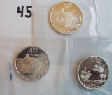 3 x money 2004 silver Proof quarters