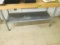 BUTCHER BLOCK TOP METAL TABLE WITH 1 SHELF 60