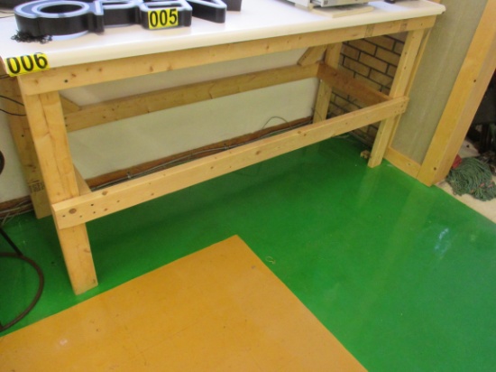 75" x 25" - 2"x 4" WORK BENCH WITH COUNTER TOP