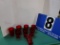 8 X'S BID FOSTORIA ARGUS RUBY RED SIGNED HFM TUMBLERS 5.25