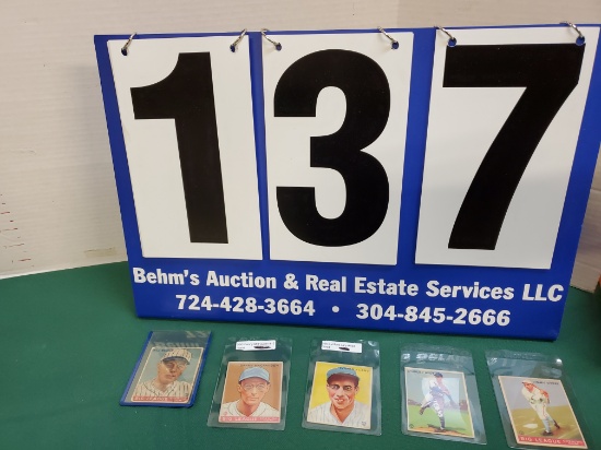 5 X'S BID ON 1933 GOUDEY GUM CO. BASEBALL CARDS