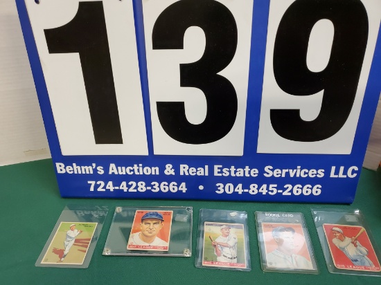 5 X'S BID ON 1933 GOUDEY GUM CO. BASEBALL CARDS