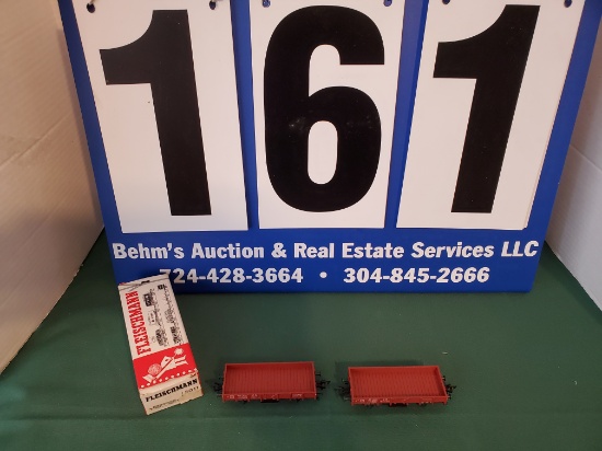 FLEISCHMANN 5011 HO 2 FLAT BOARD WAGON CARS
