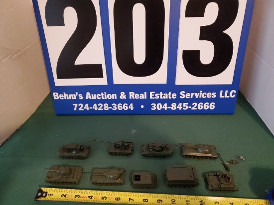 7 PC LOT GERMAN MADE TANKS & ARMY VECHICLES