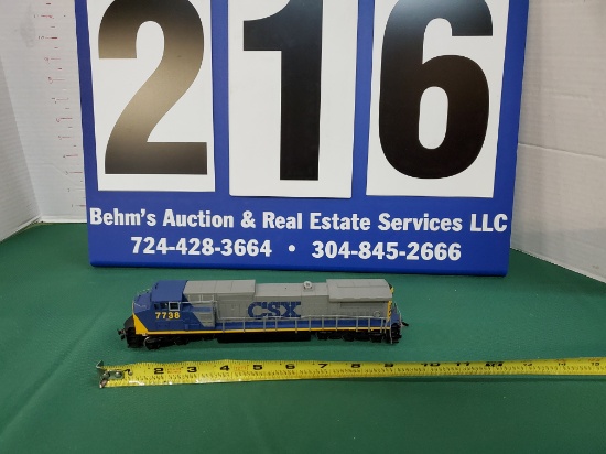 BACHMANN SPECTRUM HO CSX 7738 LOCOMOTIVE- 10â€ LONG