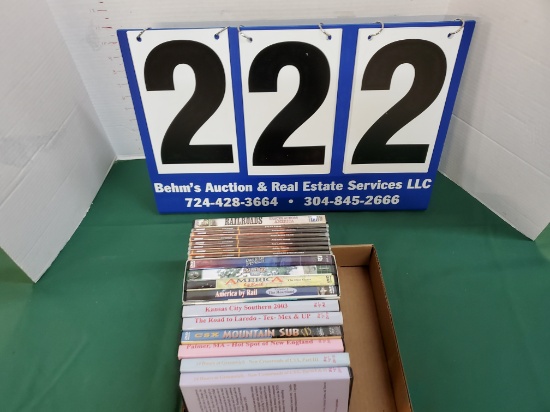 LOT OF 18 DVD TRAIN RELATED VIDEOS