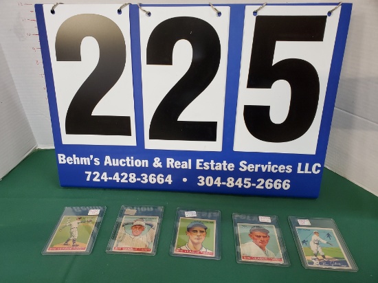 5 X'S BID 1933/34 GOUDEY BASEBALL CARDS- PRINTED IN CANADA
