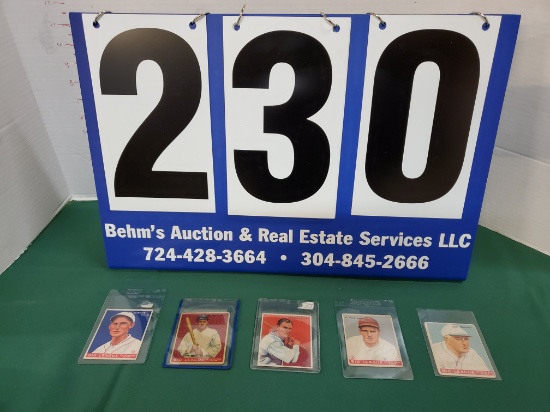 5 X'S BID 1933/34 GOUDEY BASEBALL CARDS-