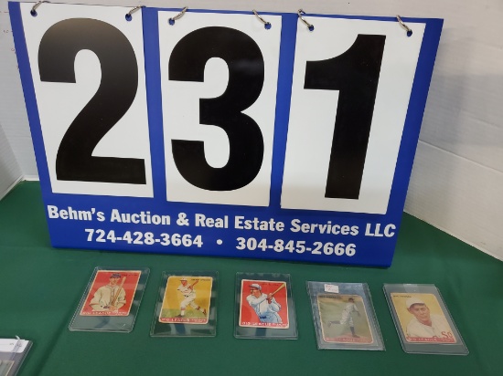 5 X'S BID 1933/34 GOUDEY BASEBALL CARDS-