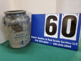 BERGUNTHAL & BREST POWHATAN, OHIO STENCILED, DOUBLE LUG HANDLE #4 STONE JAR- 14.5