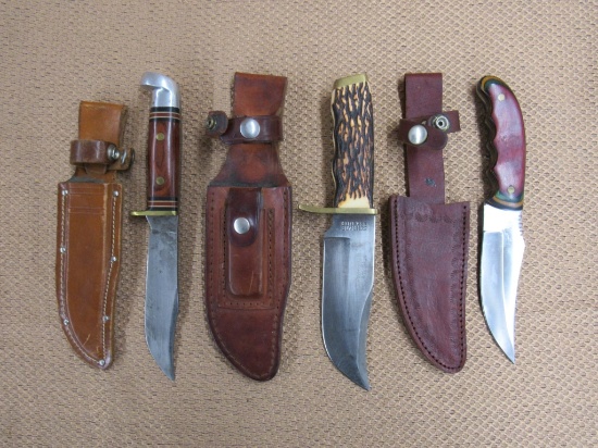 x3 knives lot. Western w36. Chipaway "skinner" schrade 171uh.