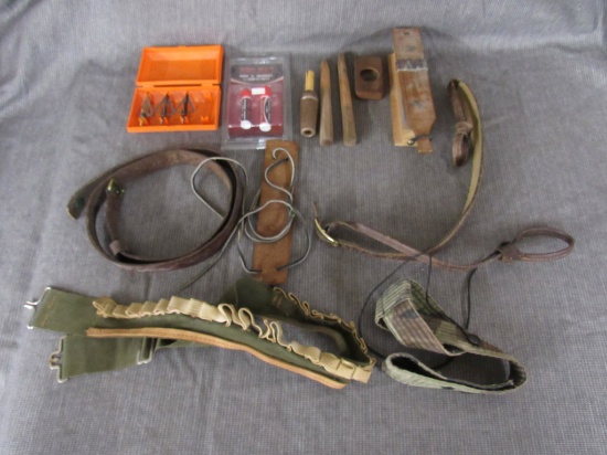 SLings, belts, calls, bow wax, blades, and more.