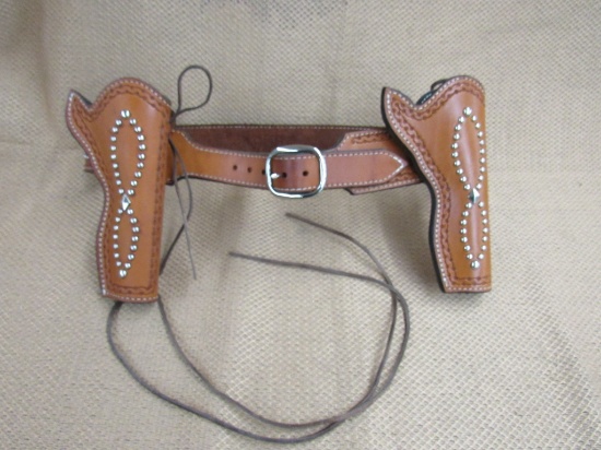 Dual gun belt. E.G. Reagan of TN. fits Ruger Vaquero