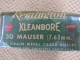 40rds of vintage 30 mauser (7.63) previously re-packaged.