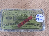 vintage box of 38 long colt. marked full