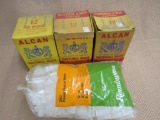 3 partial vintage boxes of 12ga wads and a partial bag of modern.