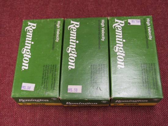 3 boxes of Remingtom 357 magnum ammo Hollow points