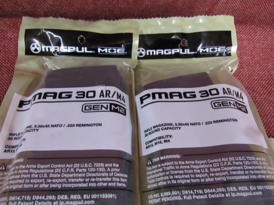 5 Magpul 30 rd ar15 magazines