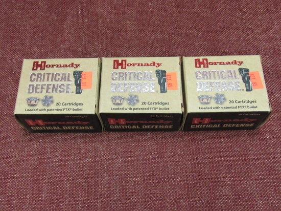 3 boxes of Hornady critical defense 44 spcl ammo