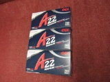 3 boxes of A22 22magnum ammo, 200 rds per box