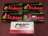 5 boxes of 45 auto ammo, 50rds/bx, 4 Tulammo, 1 PMC