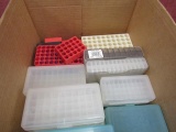 box lot of plastic ammo holders, all for one money
