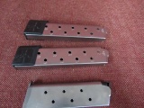 3 1911 magazines, 1 marked Colt 8rd, 2- 10RD 45acp 1911