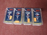 4 boxes of CCI TNT 17 HMR ammo, 50rds/box