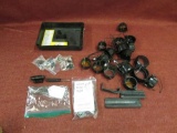 Misc accessories lot. scope covers, rail covers, laser, tc mount.